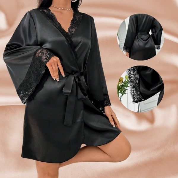 Dámský hedvábný noční župan | NOIRSILK