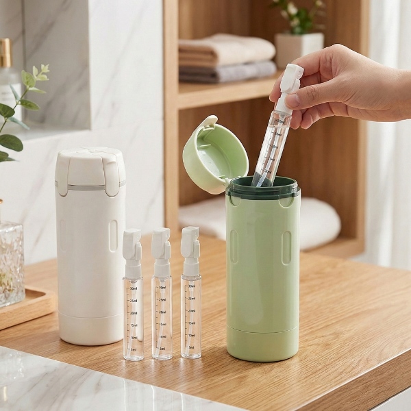 Kompaktní znovuplnitelný kosmetický organizér | DISPTRAV