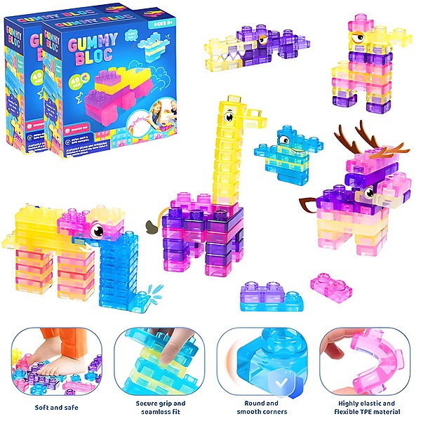 Měkké mačkací stavební kostky | JELLYFUN